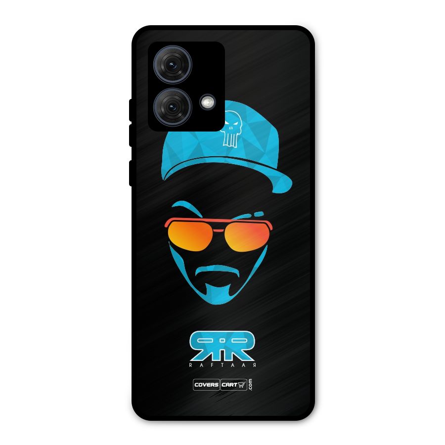 Special Raftaar Edition Blue Metal Back Case for Moto G84