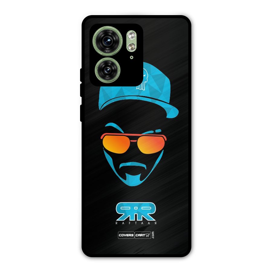 Special Raftaar Edition Blue Metal Back Case for Motorola Edge 40 5G