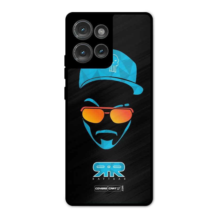 Special Raftaar Edition Blue Metal Back Case for Motorola Edge 50