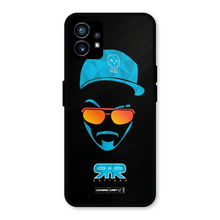 Special Raftaar Edition Blue Metal Back Case for Nothing Phone 1