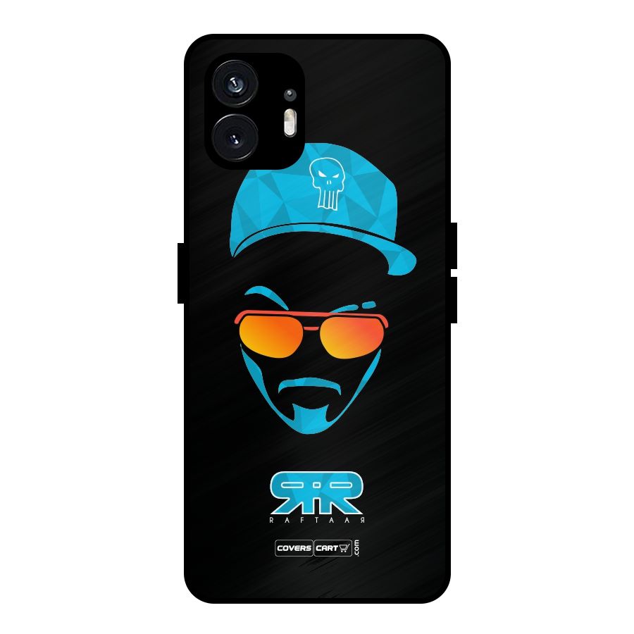 Special Raftaar Edition Blue Metal Back Case for Nothing Phone 2