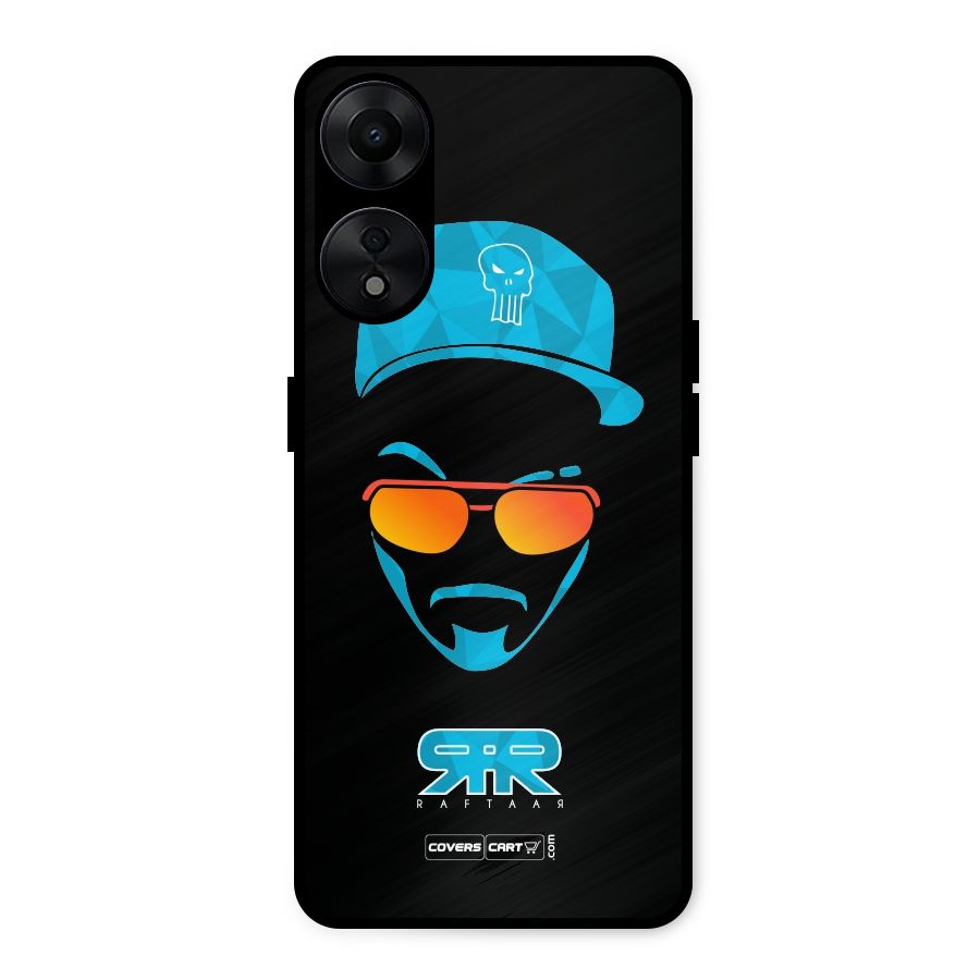 Special Raftaar Edition Blue Metal Back Case for Oppo A78 5G