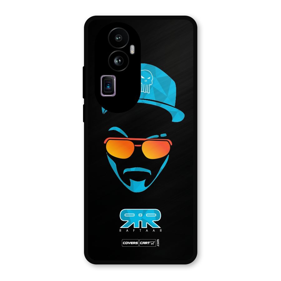 Special Raftaar Edition Blue Metal Back Case for Oppo Reno10 Pro Plus
