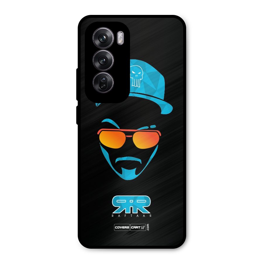 Special Raftaar Edition Blue Metal Back Case for Oppo Reno12 Pro