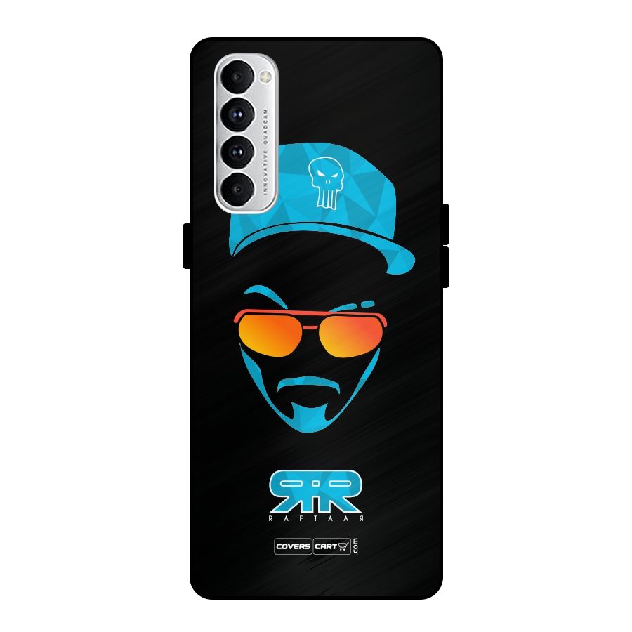 Special Raftaar Edition Blue Metal Back Case for Oppo Reno4 Pro