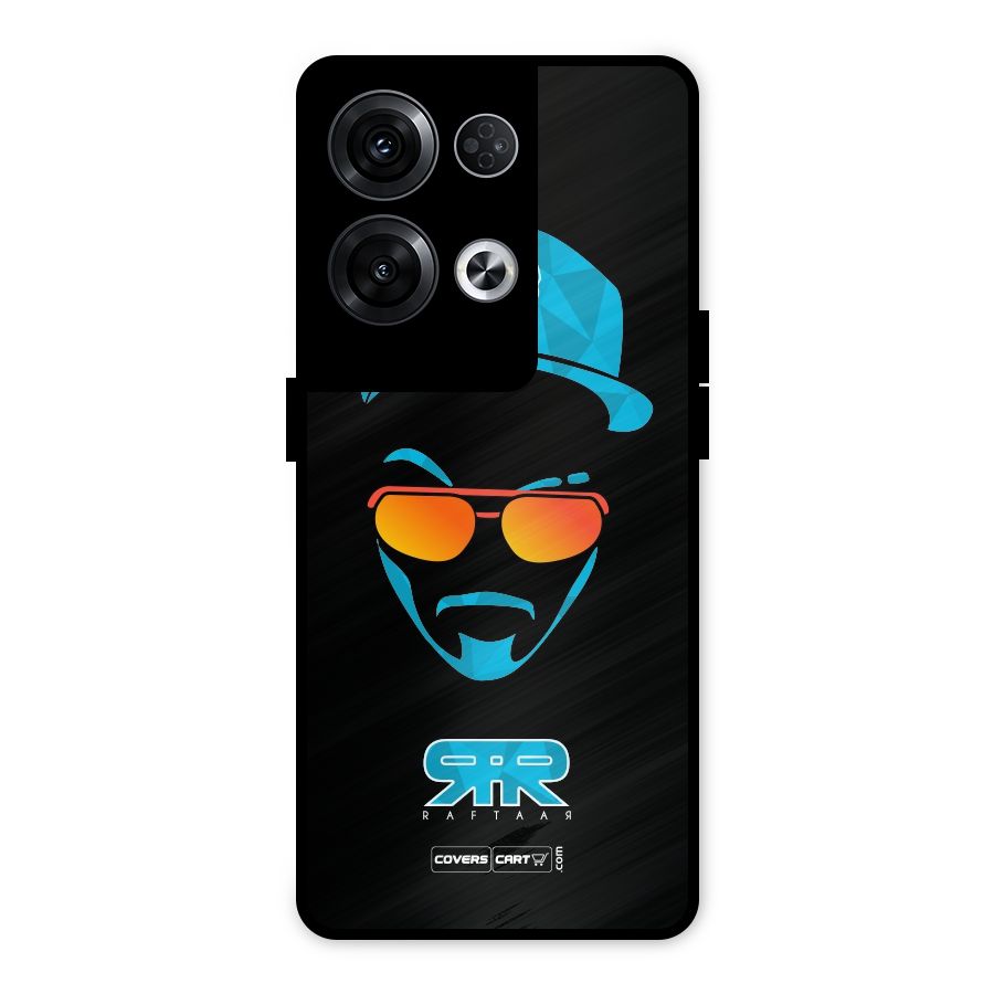 Special Raftaar Edition Blue Metal Back Case for Oppo Reno8 Pro 5G