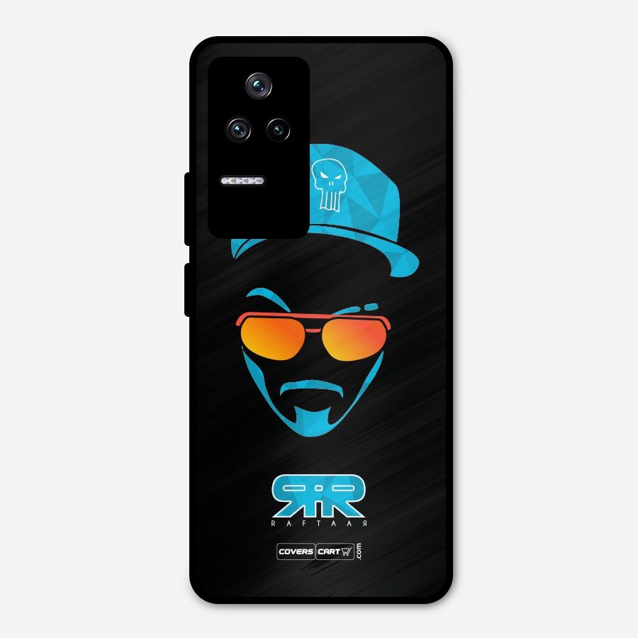 Special Raftaar Edition Blue Metal Back Case for Poco F4 5G