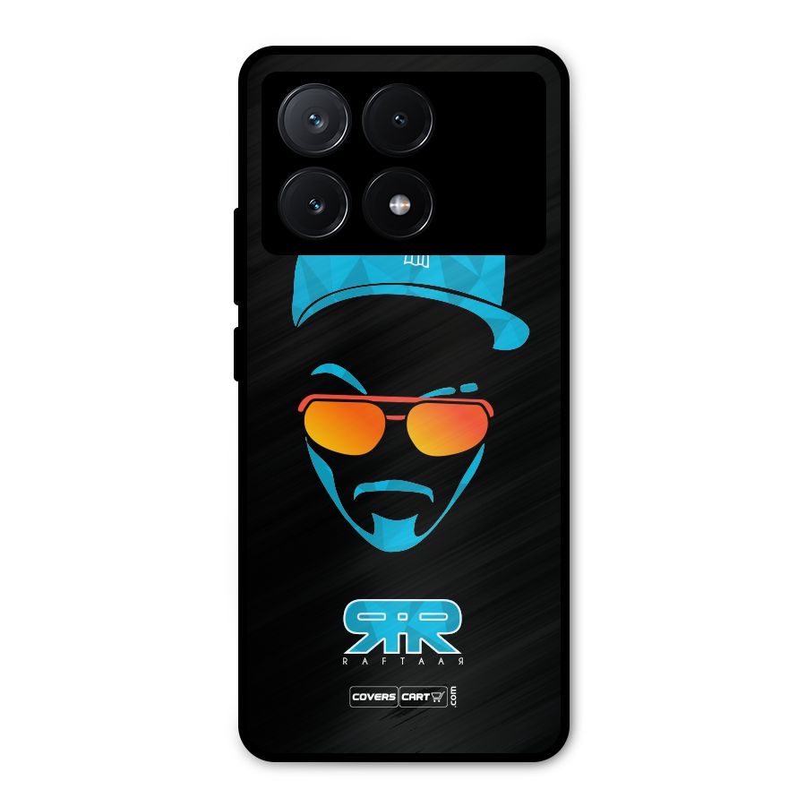 Special Raftaar Edition Blue Metal Back Case for Poco X6 Pro