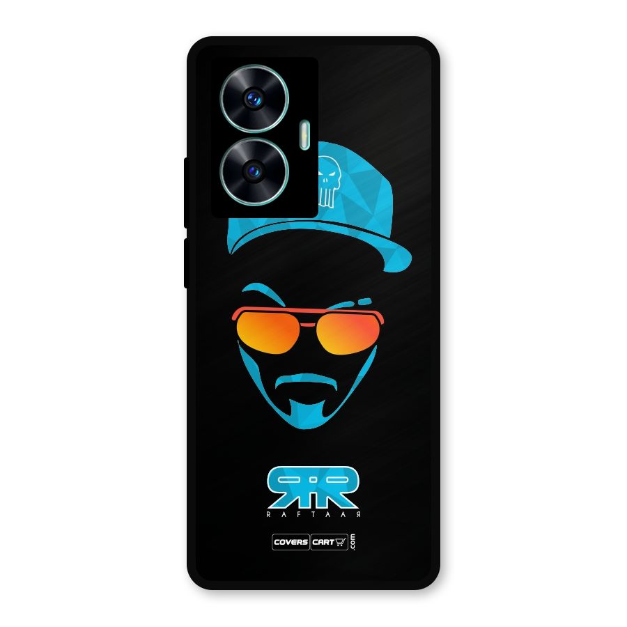 Special Raftaar Edition Blue Metal Back Case for Realme Narzo N55