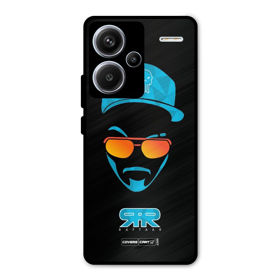 Special Raftaar Edition Blue Metal Back Case for Redmi Note 13 Pro Plus