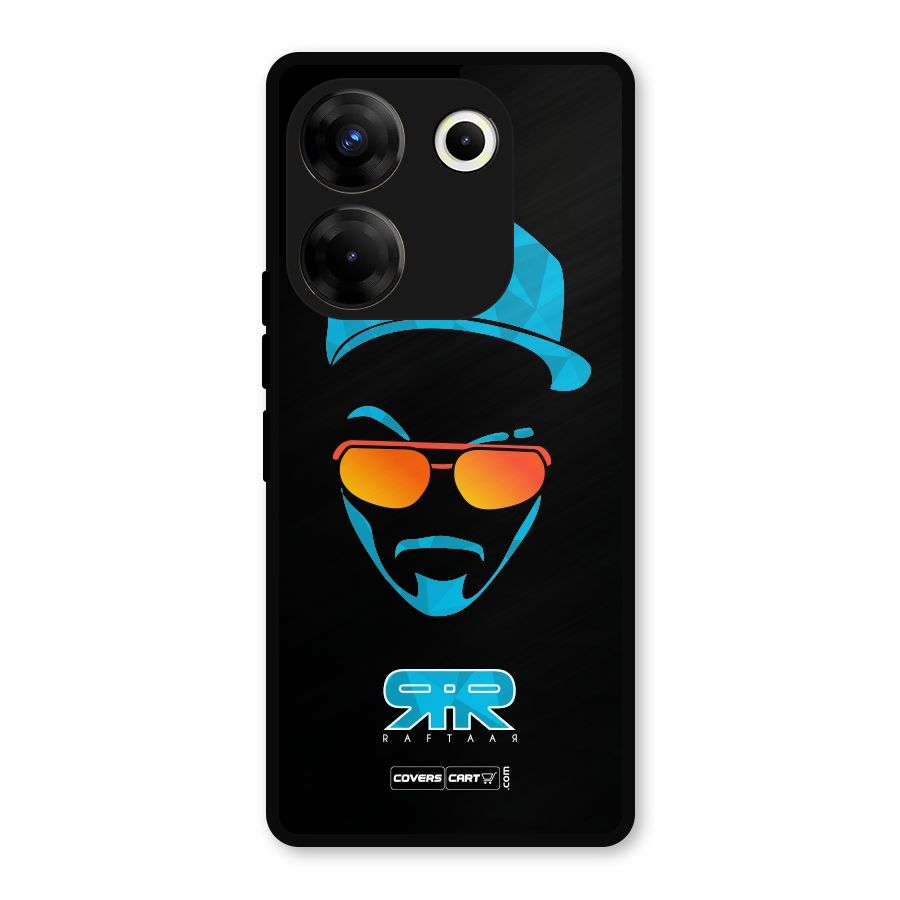 Special Raftaar Edition Blue Metal Back Case for Tecno Camon 20