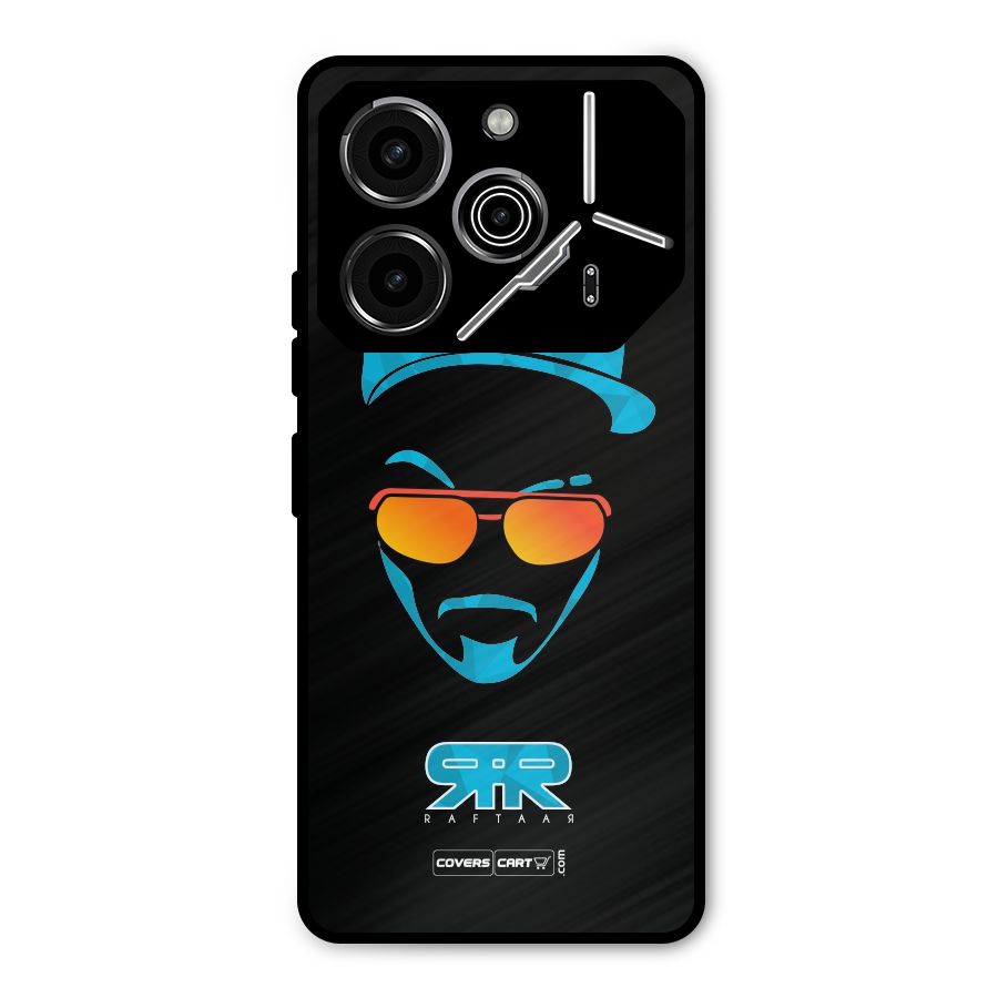 Special Raftaar Edition Blue Metal Back Case for Tecno Pova 6 Pro