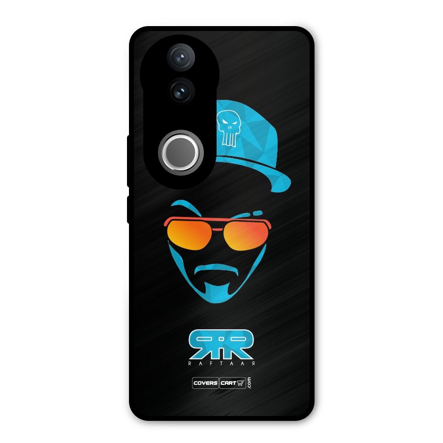 Special Raftaar Edition Blue Metal Back Case for Vivo V50e