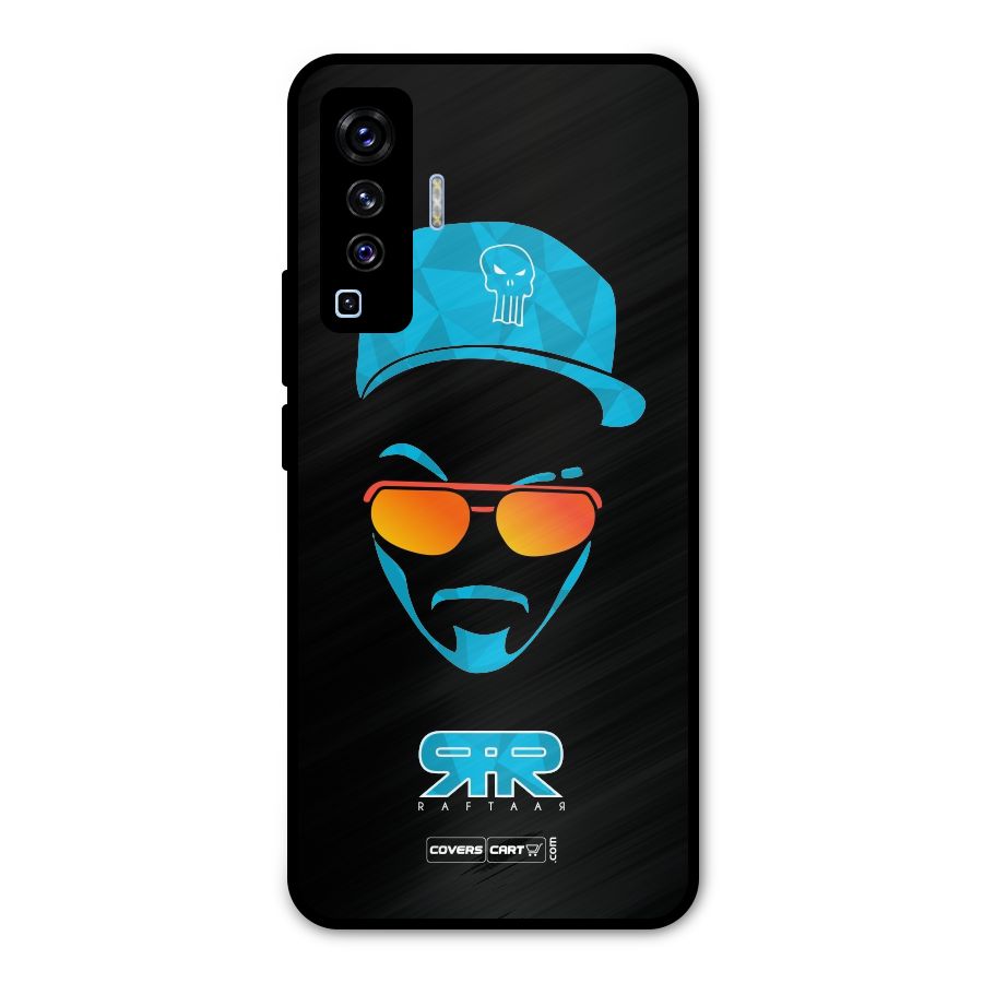 Special Raftaar Edition Blue Metal Back Case for Vivo X50
