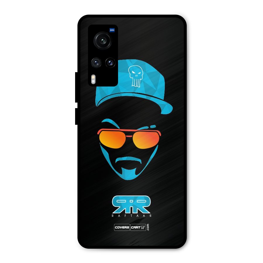 Special Raftaar Edition Blue Metal Back Case for Vivo X60