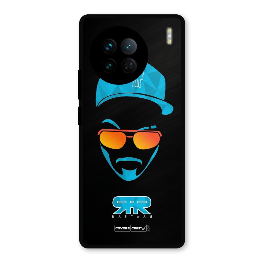 Special Raftaar Edition Blue Metal Back Case for Vivo X90