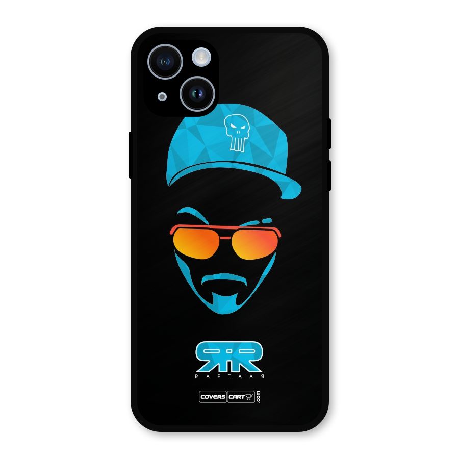 Special Raftaar Edition Blue Metal Back Case for iPhone 14