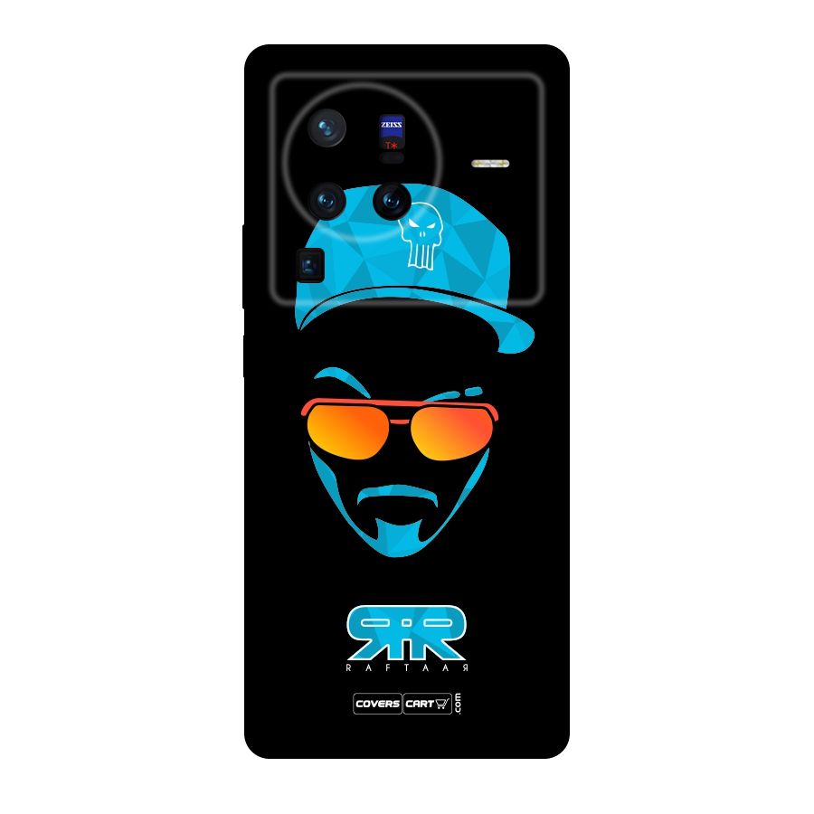 Special Raftaar Edition Blue Original Polycarbonate Back Case for Vivo X80