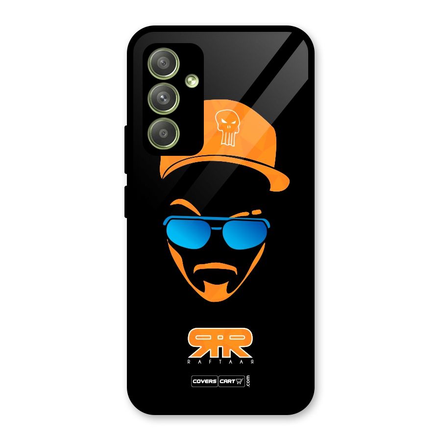 Special Raftaar Edition Orange Glass Back Case for Galaxy A54