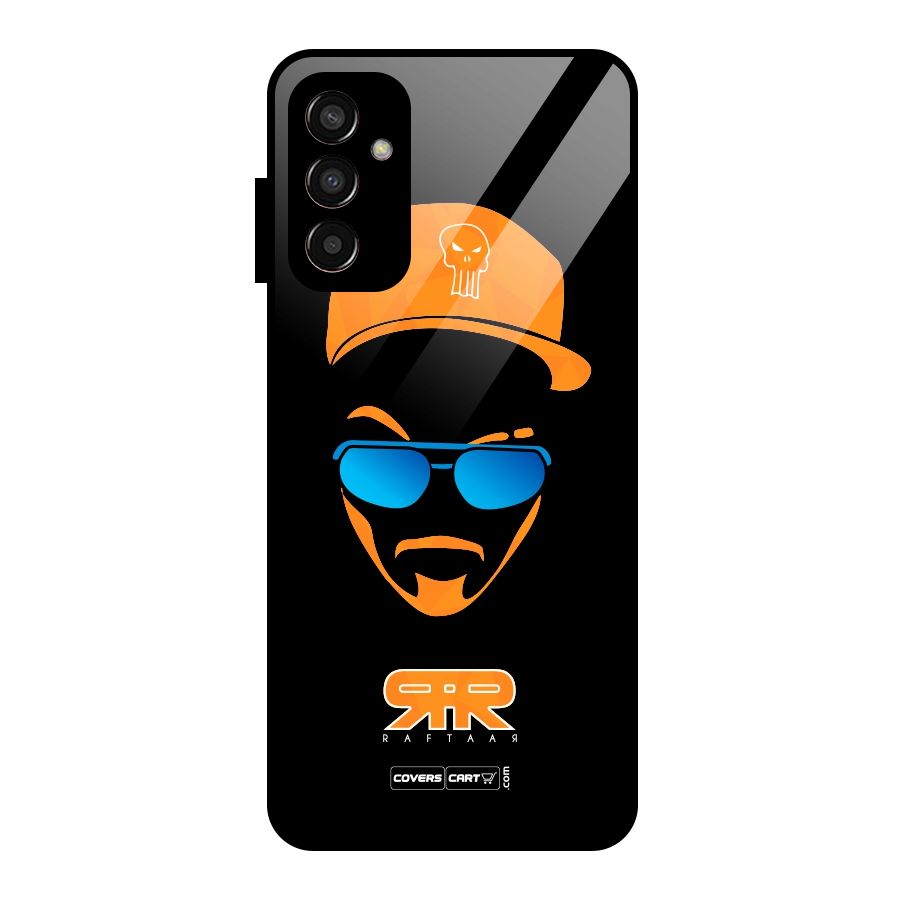 Special Raftaar Edition Orange Glass Back Case for Galaxy F13