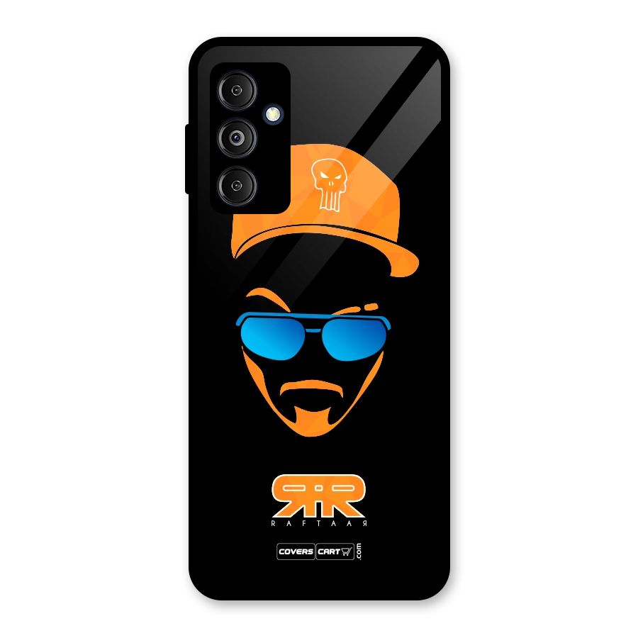 Special Raftaar Edition Orange Glass Back Case for Galaxy M14 5G