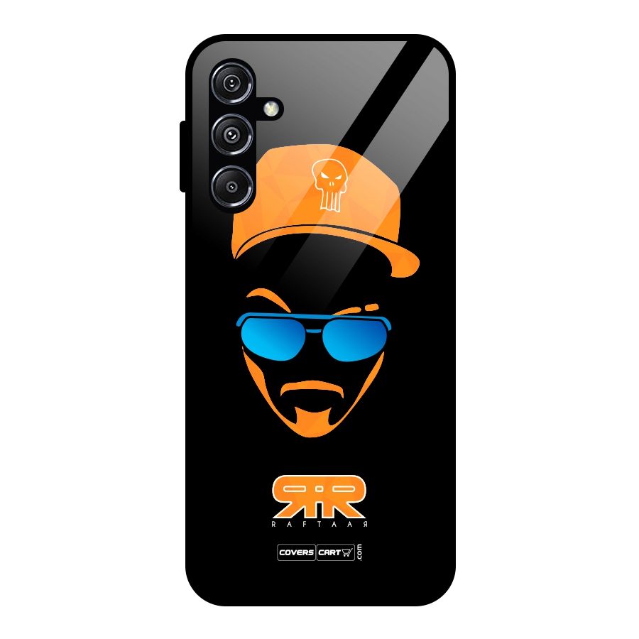 Special Raftaar Edition Orange Glass Back Case for Galaxy M34 5G