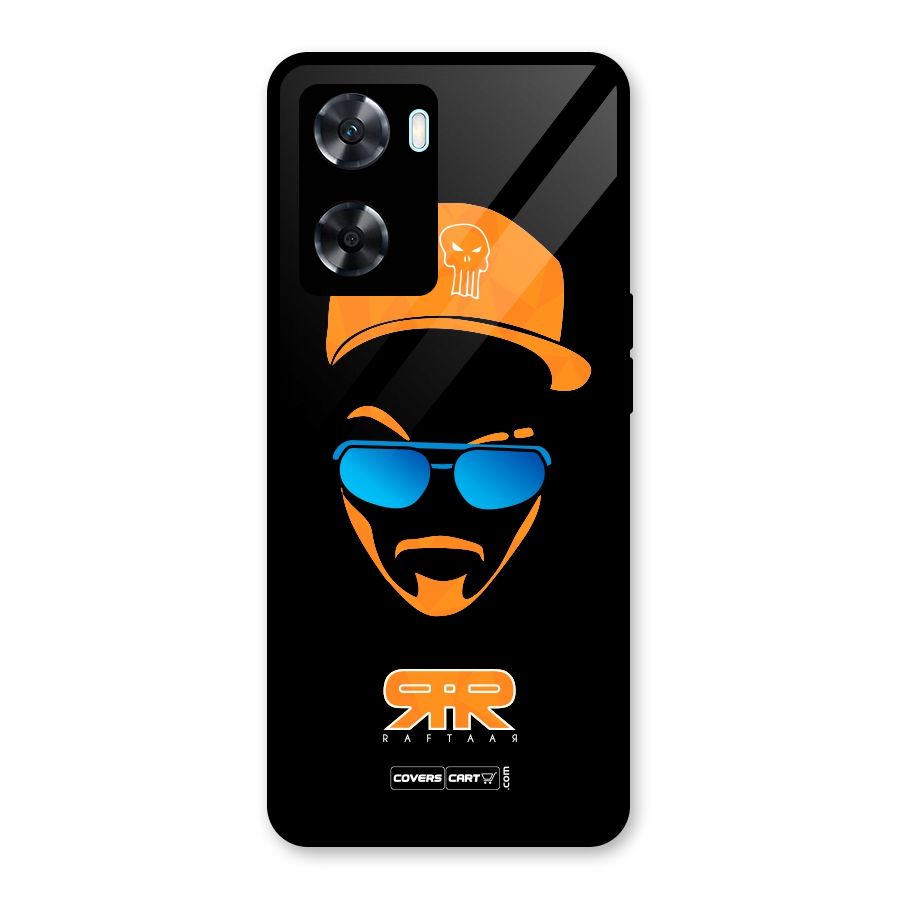 Special Raftaar Edition Orange Glass Back Case for Oppo A77s