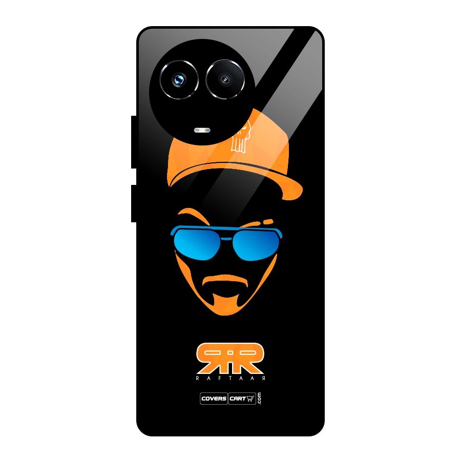 Special Raftaar Edition Orange Glass Back Case for Realme Narzo 60X