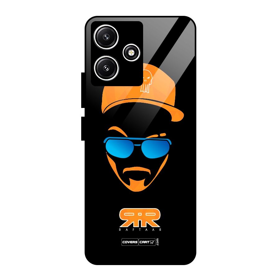 Special Raftaar Edition Orange Glass Back Case for Redmi 12 5G