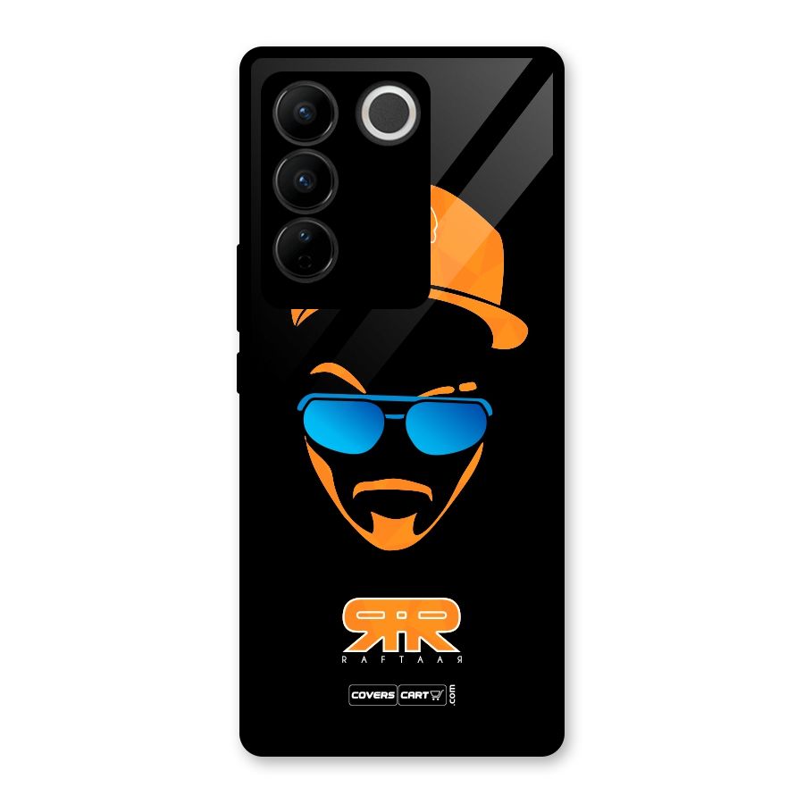Special Raftaar Edition Orange Glass Back Case for Vivo V27 Pro