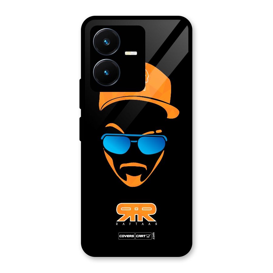 Special Raftaar Edition Orange Glass Back Case for Vivo Y22s