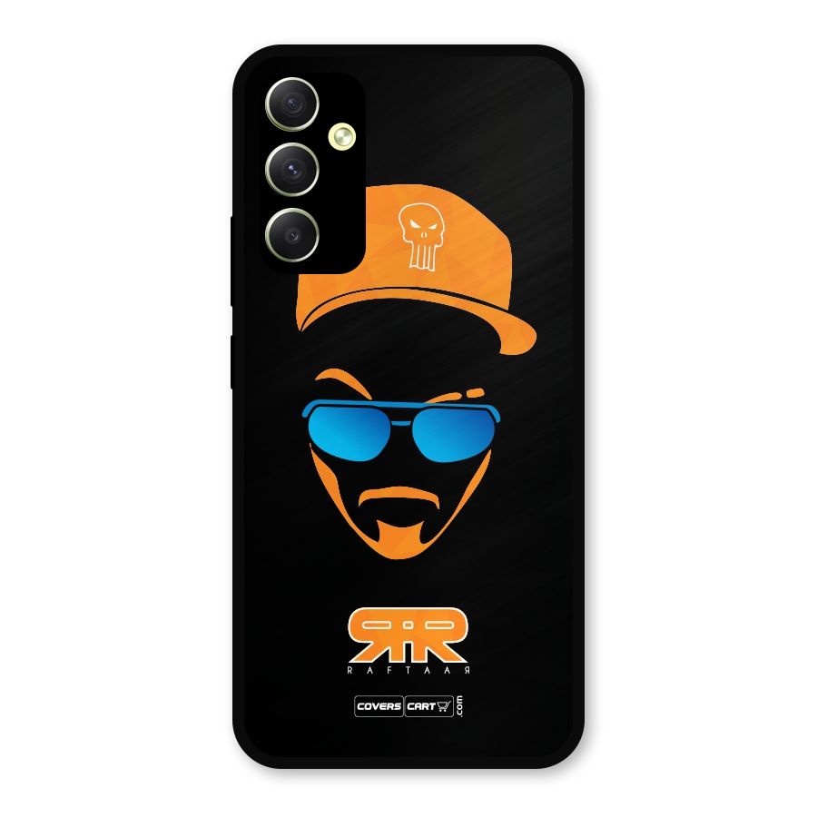 Special Raftaar Edition Orange Metal Back Case for Galaxy A34