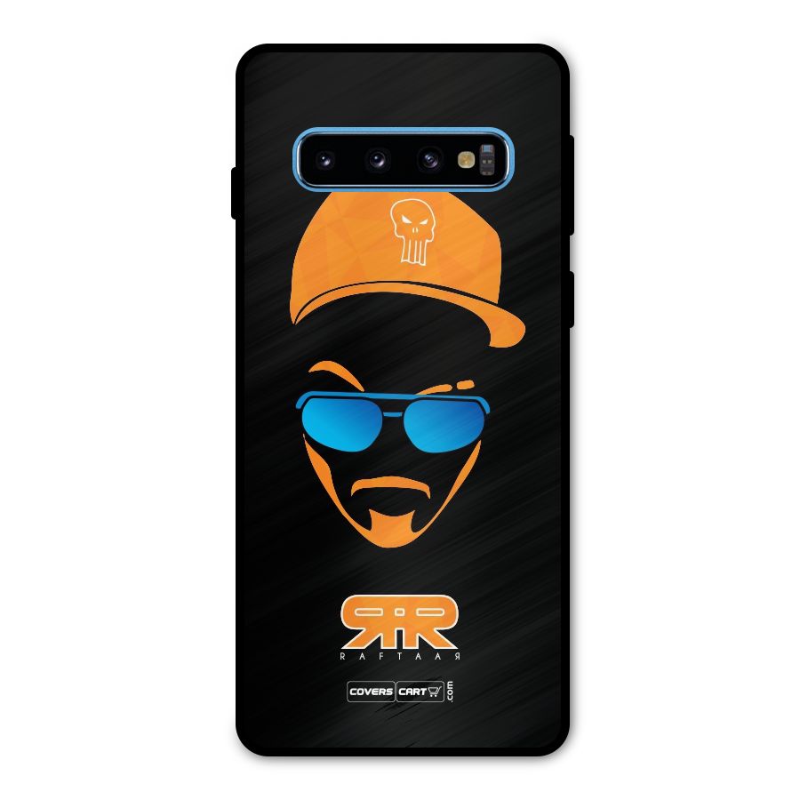 Special Raftaar Edition Orange Metal Back Case for Galaxy S10