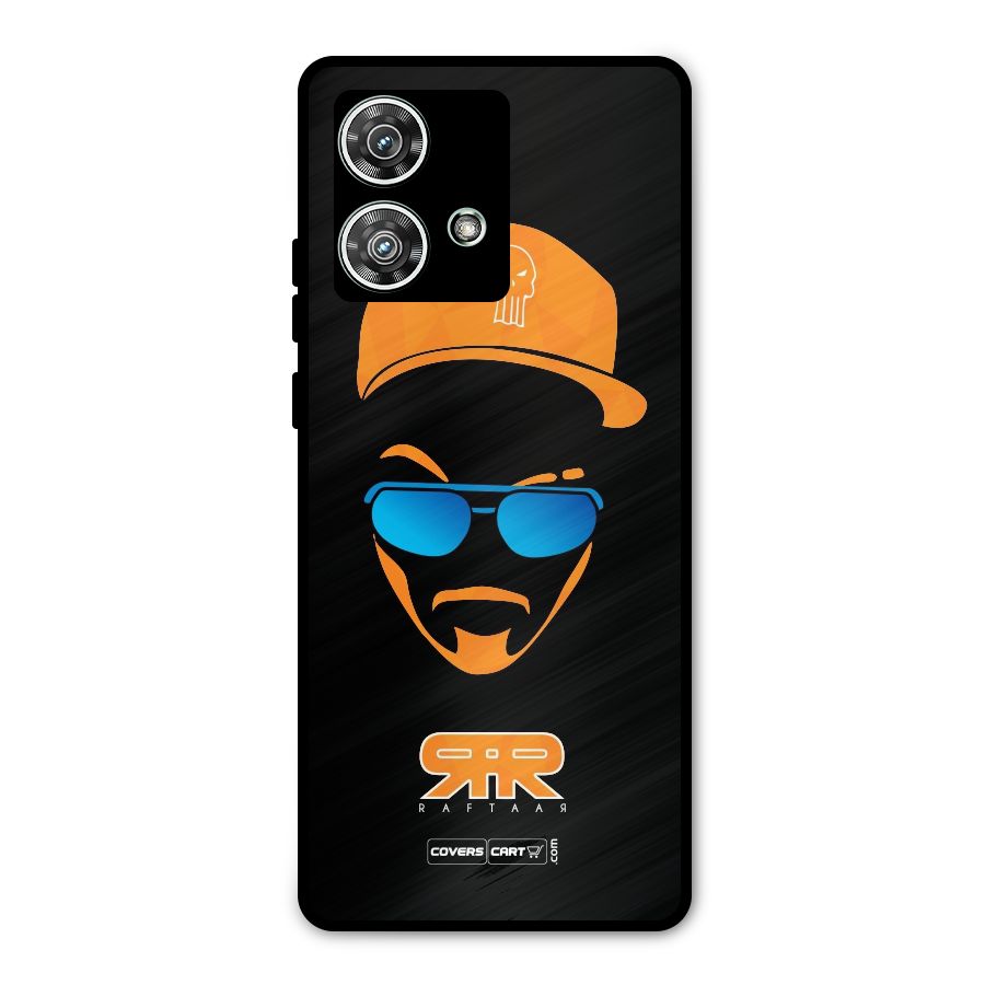 Special Raftaar Edition Orange Metal Back Case for Motorola Edge 40 Neo