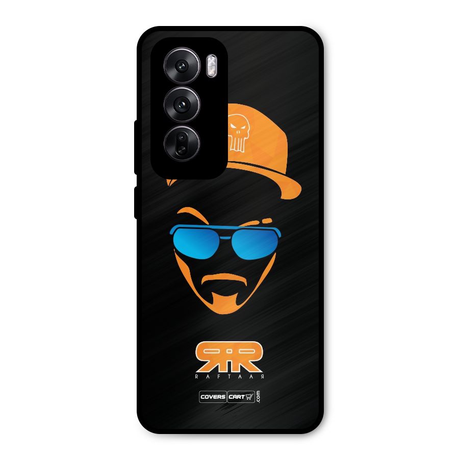 Special Raftaar Edition Orange Metal Back Case for Oppo Reno12
