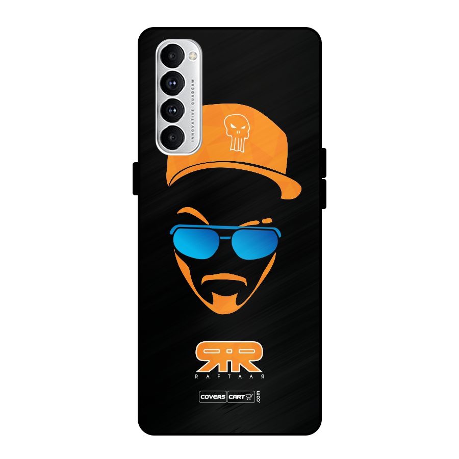 Special Raftaar Edition Orange Metal Back Case for Oppo Reno4 Pro