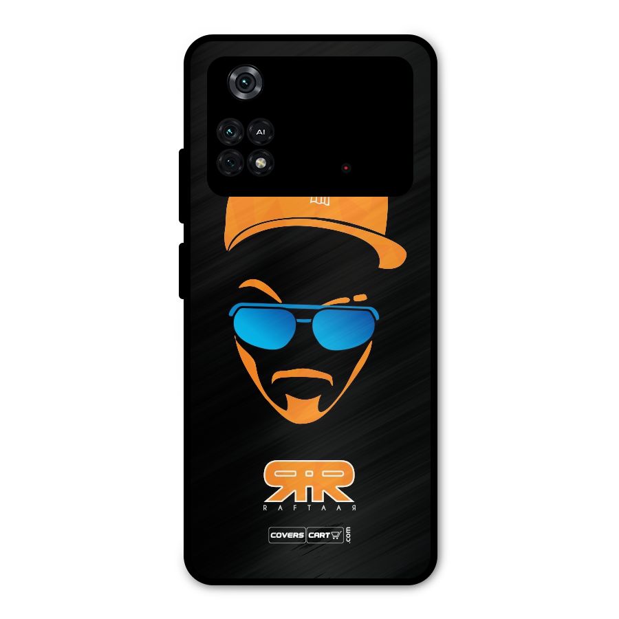 Special Raftaar Edition Orange Metal Back Case for Poco M4 Pro 4G