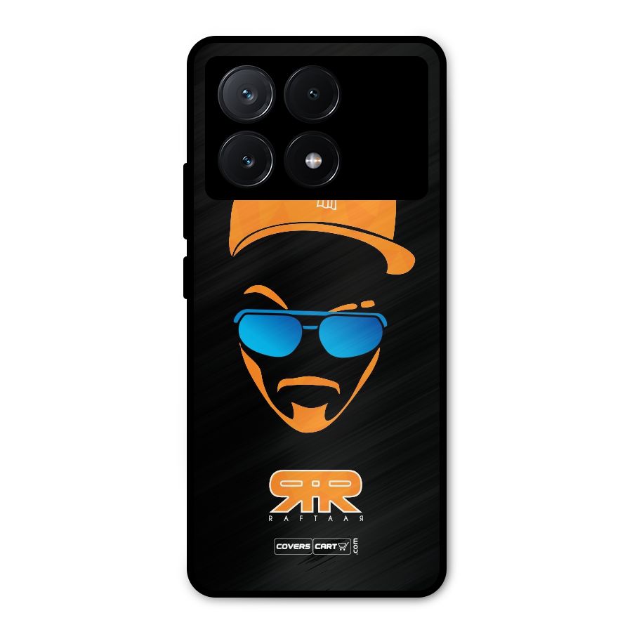 Special Raftaar Edition Orange Metal Back Case for Poco X6 Pro