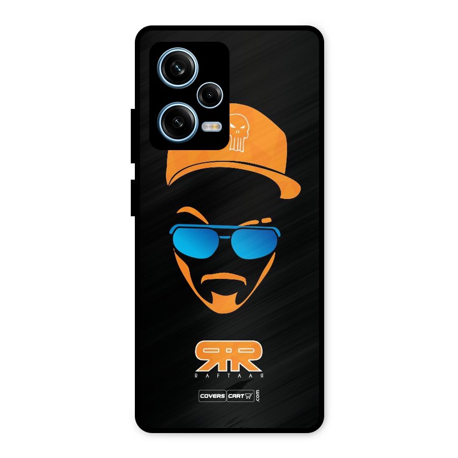 Special Raftaar Edition Orange Metal Back Case for Redmi Note 12 Pro
