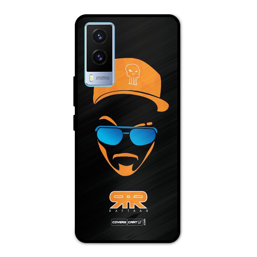 Special Raftaar Edition Orange Metal Back Case for Vivo V21e 5G