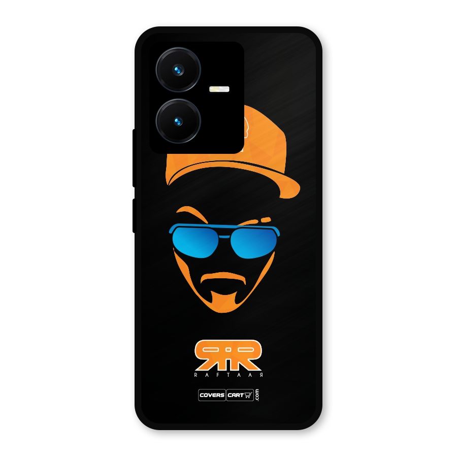 Special Raftaar Edition Orange Metal Back Case for Vivo Y22s