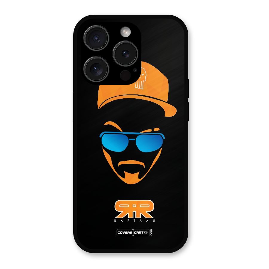 Special Raftaar Edition Orange Metal Back Case for iPhone 15 Pro