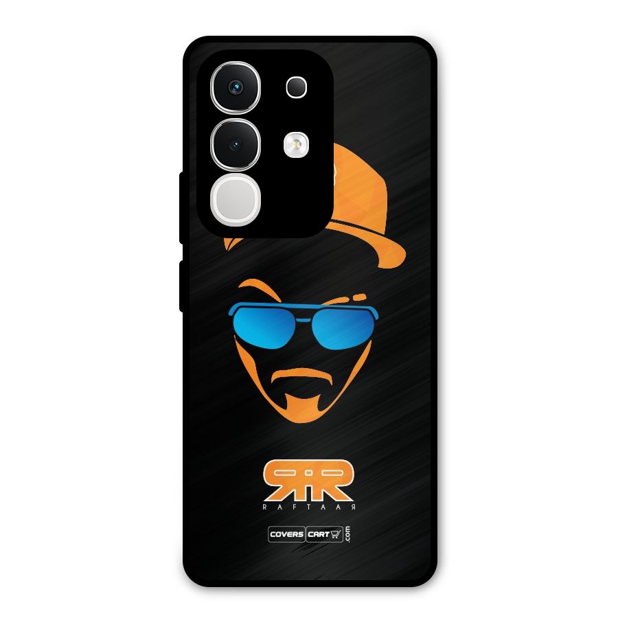Special Raftaar Edition Orange Metal Back Case for iQOO Z10x