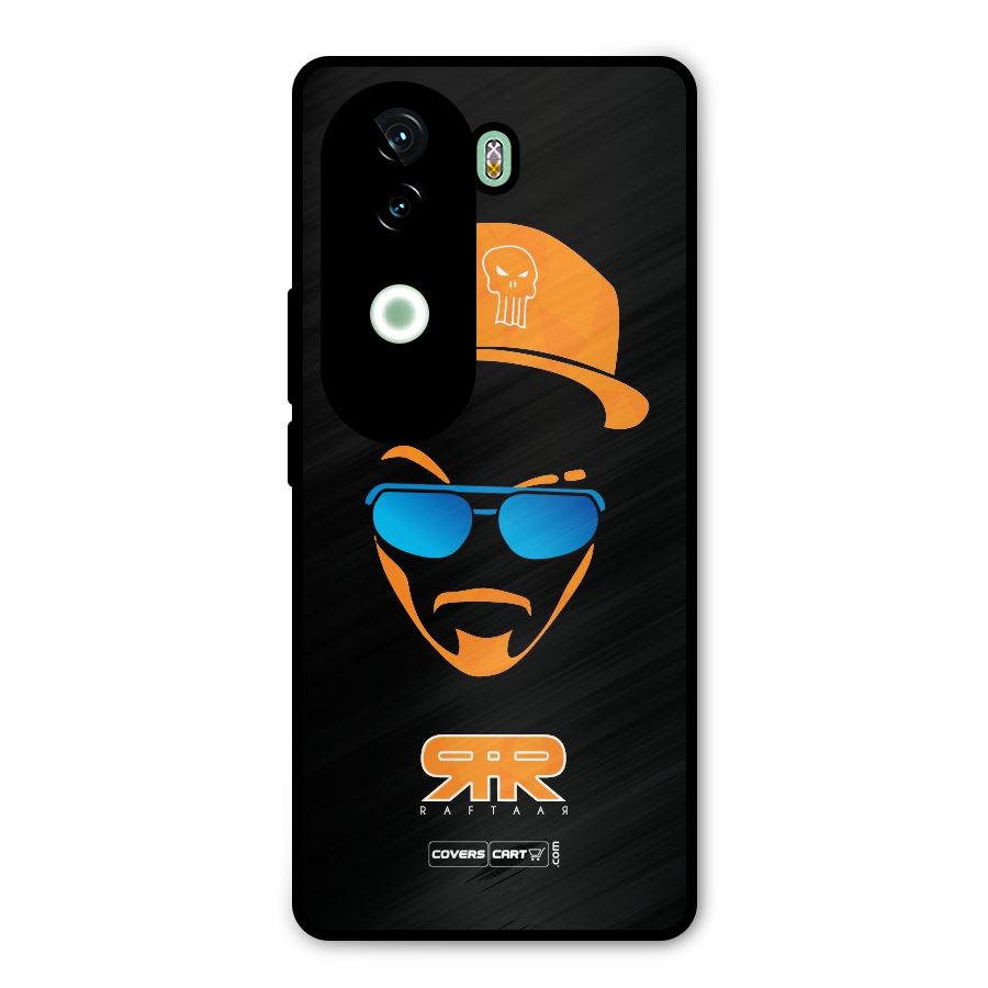 Special Raftaar Edition Orange Metal Back Case for iQOO Z9s