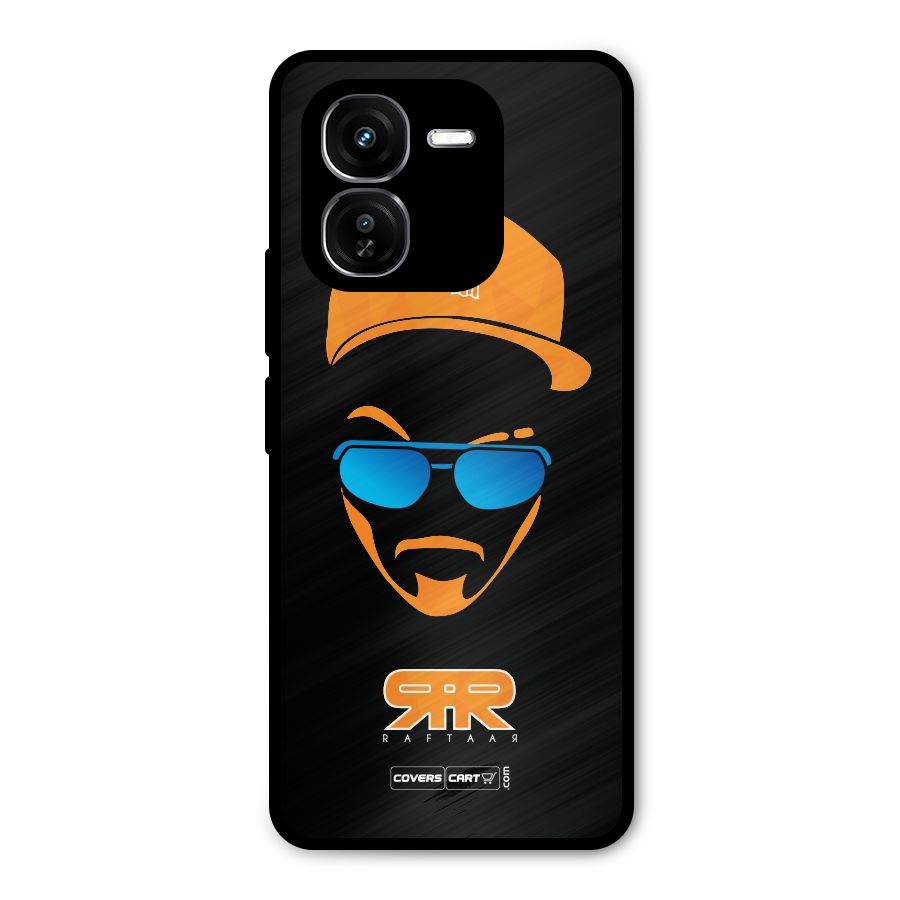 Special Raftaar Edition Orange Metal Back Case for iQOO Z9x