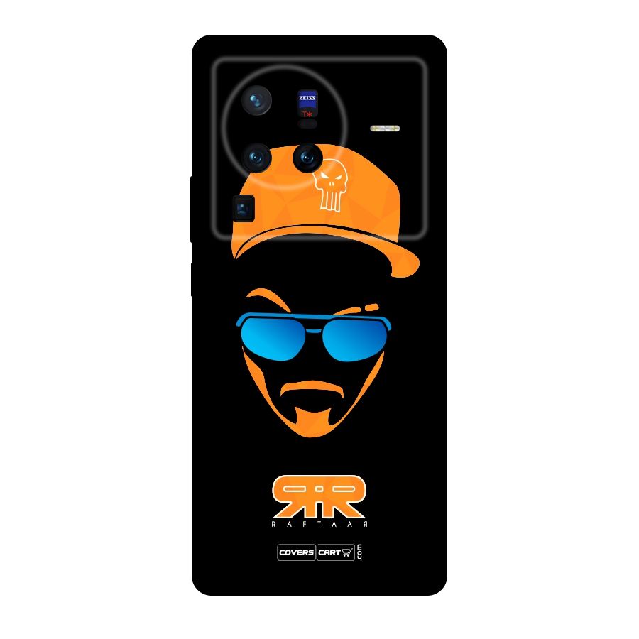 Special Raftaar Edition Orange Original Polycarbonate Back Case for Vivo X80