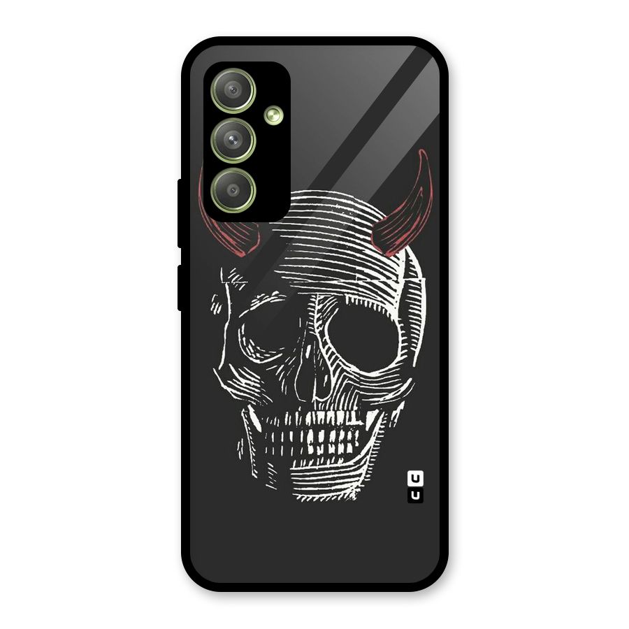 Spooky Face Glass Back Case for Galaxy A54