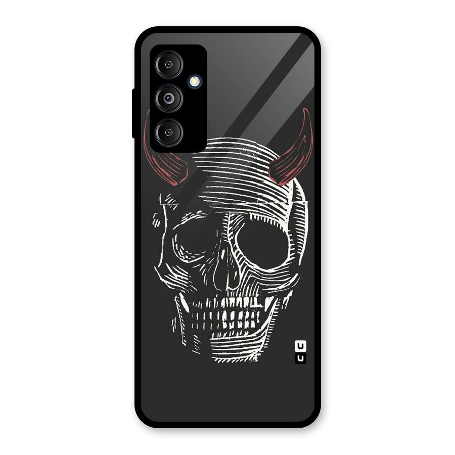 Spooky Face Glass Back Case for Galaxy M14 5G