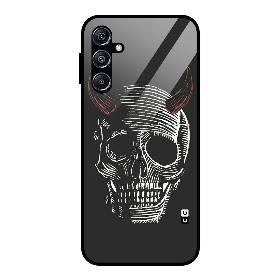 Spooky Face Glass Back Case for Galaxy M34 5G