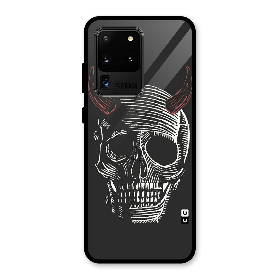 Spooky Face Glass Back Case for Galaxy S20 Ultra